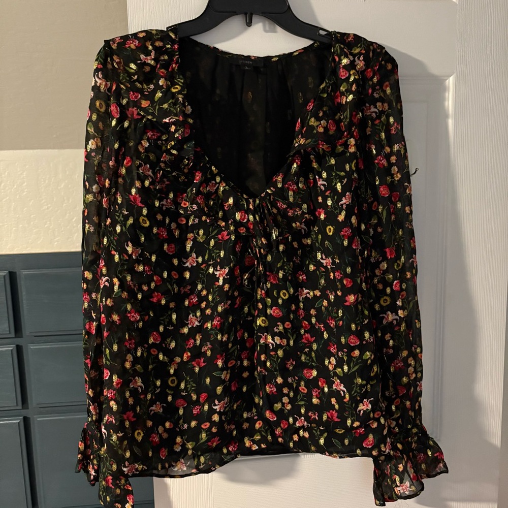 J.Crew Ruffle Floral Top - Picture 6 of 9